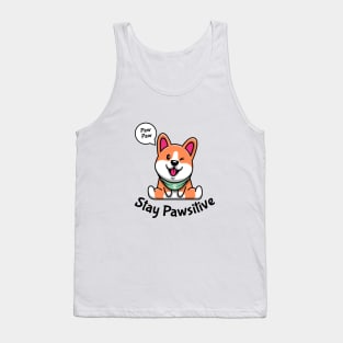 Corgie - Stay Pawsitive Tank Top